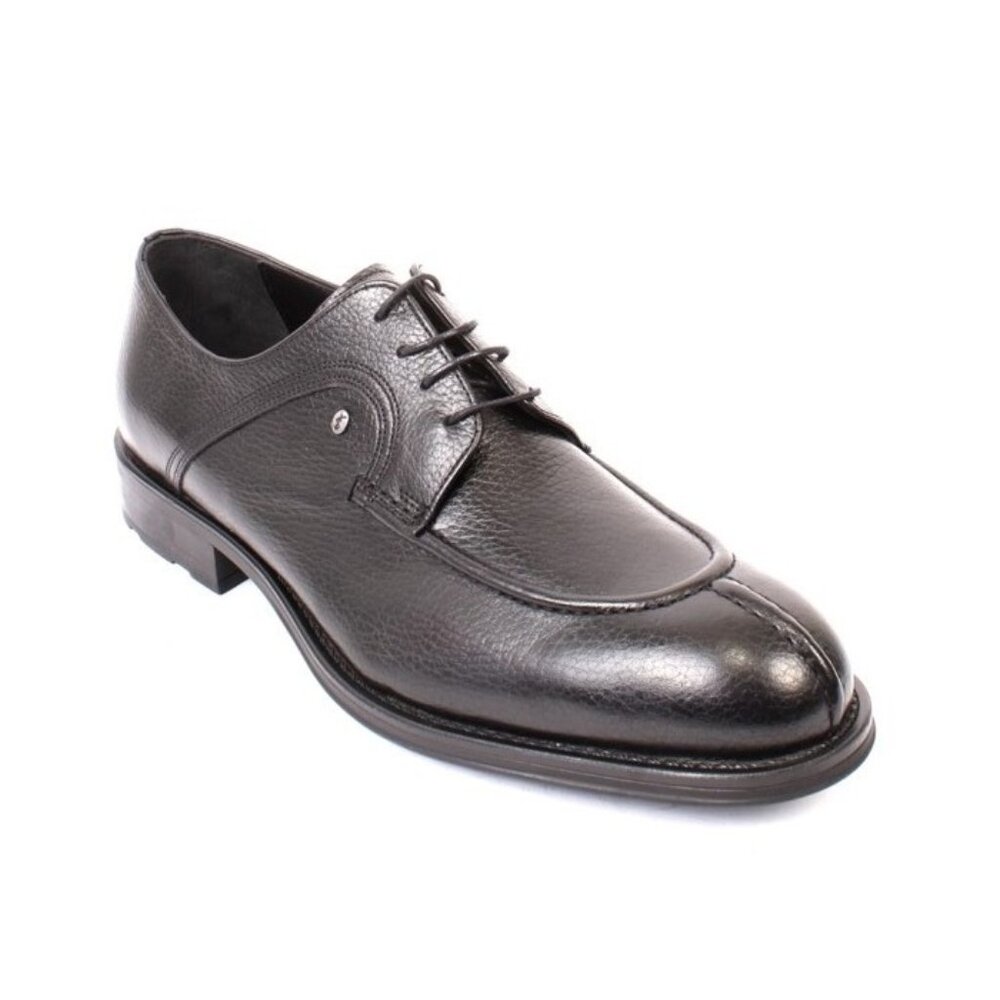 ROBERTO SERPENTINI 53813 Black Leather Lace-Up Classic Shoes